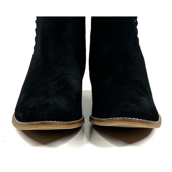 Paul Green Vienna Black Suede Ankle Boots Women's US 8.5 UK 6 Booties Cutout New - Picture 3 of 11